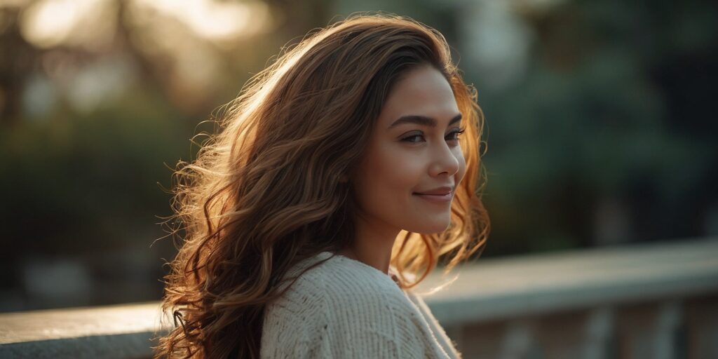 Une image représentant une personne souriante et détendue, symbolisant la réduction de l'anxiété